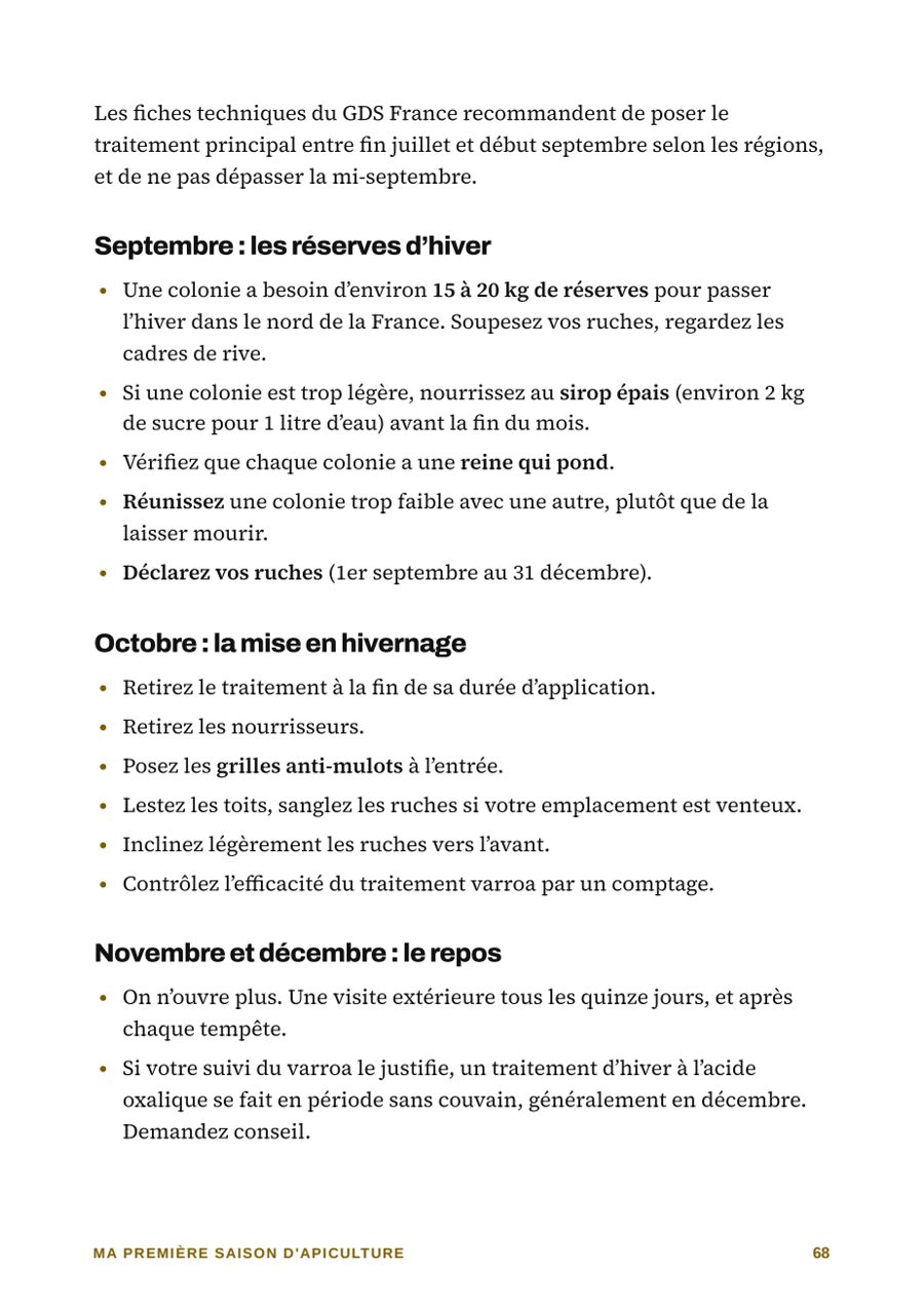 Page du guide : Mois par mois